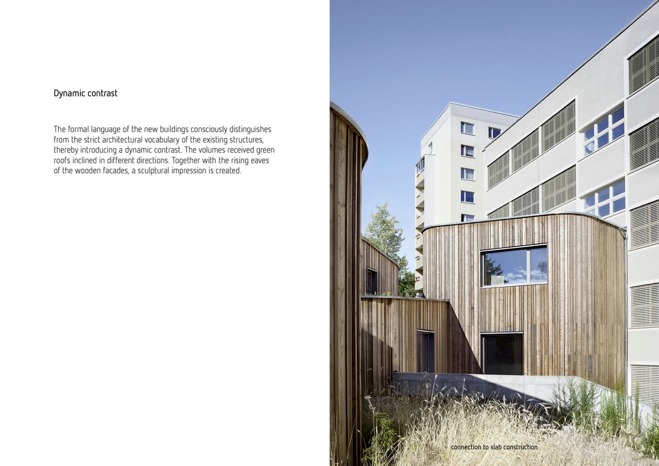 Architectural project - natural materials, architectural detail, eco-friendly design, wood, timber, city living, cityscape, outdoor space, passive design, green building, innovative design, sustainable architecture, neutral tones, urban environment, beige, wood facade, timber facade, exterior design, light wood, natural wood, daylight optimization, contemporary design, timber building, timber panels, timber cladding, wood cladding, modern architecture, beige tones, natural aesthetics, residential architecture, facade design, urban context, architectural rhythm, circular architecture, wooden building, cylindrical shape, apartment building, contrasting textures, architectural contrast, dynamic facade, sculptural architecture, architectural expression, unique facade, environment integration, modern urban, neutral