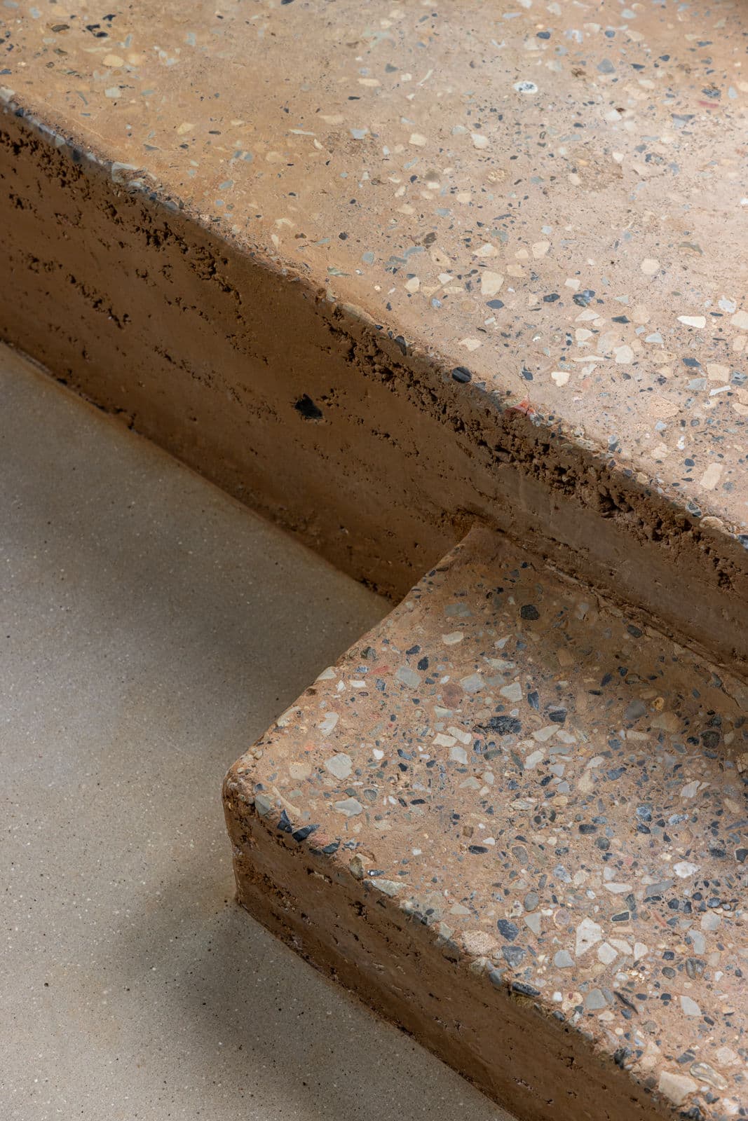 Architectural project - concrete stairs, modern staircase, smooth texture, muted colors, terrazzo stairs, stone accents, speckled texture, minimalist detail, terrazzo finish, terrazzo style, concrete style, refined finish, seamless look, contemporary feature, terrazzo steps, concrete steps, subtle color palette, beige accents, polished look, terrazzo flooring, stone finish, terrazzo concrete, tactile design, elegant simplicity, terrazzo detail, terrazzo surface, polish concrete, architectural detail, warm tones, industrial chic, natural material, earthy tone, earthy tones, durable material, raw finish, tactile surface, sleek design, understated elegance, modern minimalist